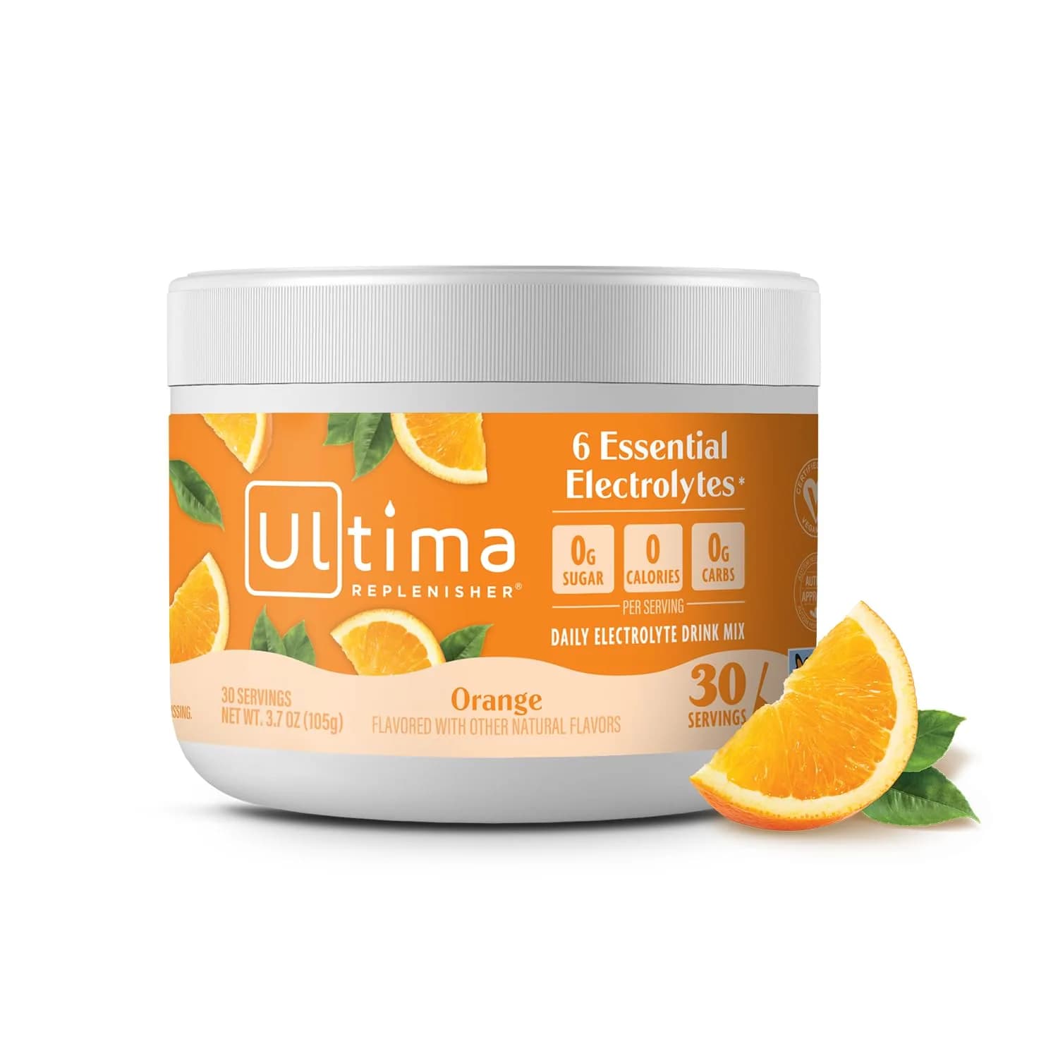 Ultima Replenisher Lemonade Electrolytes Powder 3.7 oz (105 g) | Zero Sugar Hydration — Orange