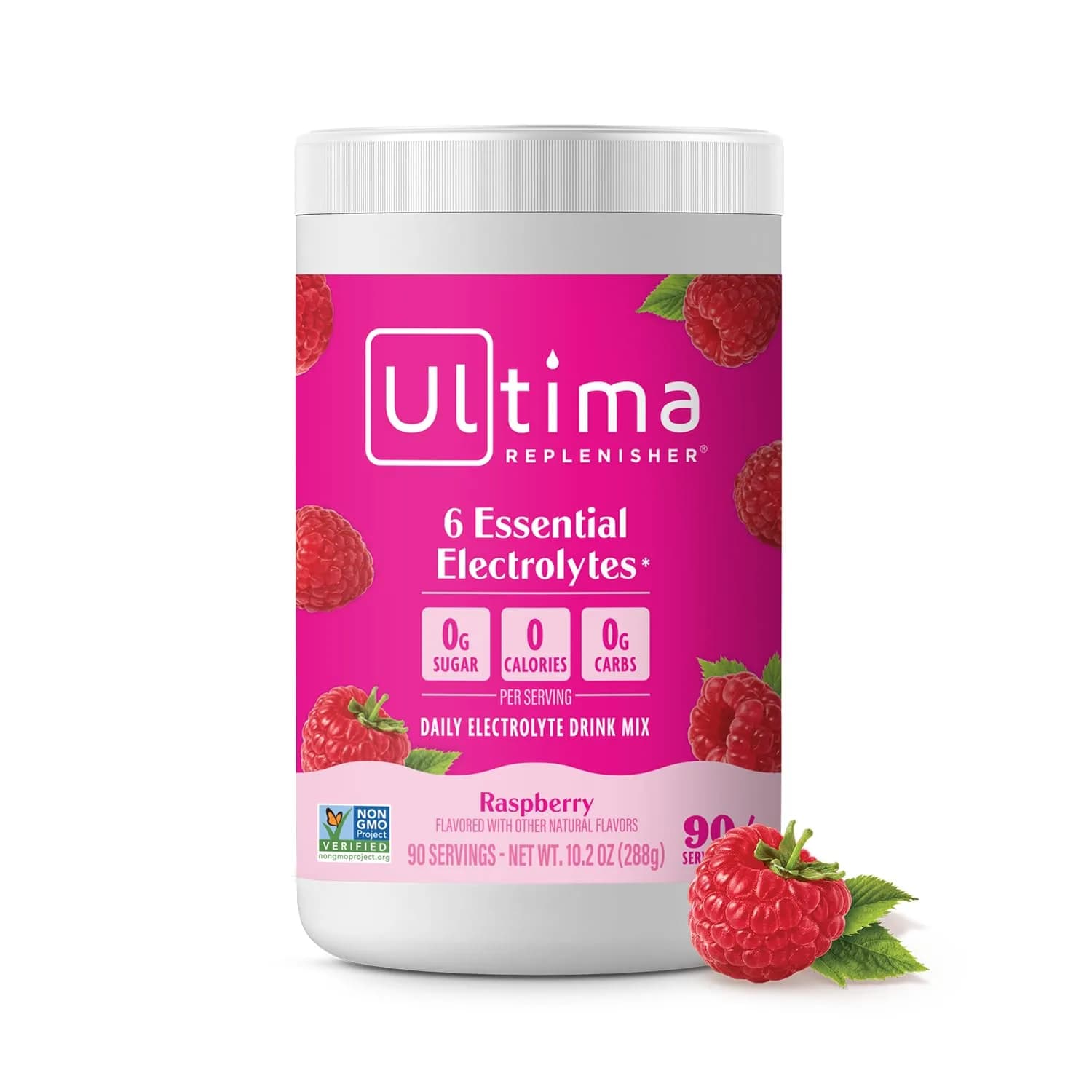 Ultima Replenisher Daily Electrolyte Powder Drink Mix Raspberry 10.2oz (290g) | Balanced Hydration with 6 Electrolytes
