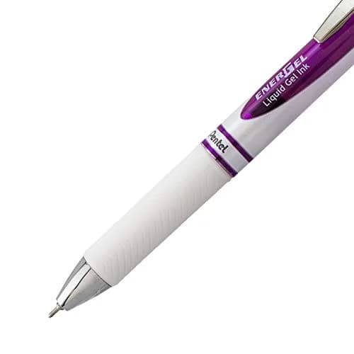 Pentel EnerGel Pearl RTX Retractable Gel Pen, 0.7mm Needle Tip, 2 Pack, Violet Ink | Smooth Ink Flow thumbnail 4