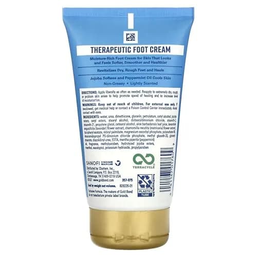 Gold Bond Therapeutic Foot Cream with Urea & Jojoba Oil, 118ml (4 Oz) Pack of 6 | Intensive Moisturizer for Cracked Heels thumbnail 8