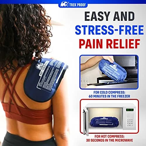 TrekProof Ice Packs for Injuries Reusable 3 Piece Set | Hot & Cold Gel Wrap Support for Recovery & Pain Relief thumbnail 6