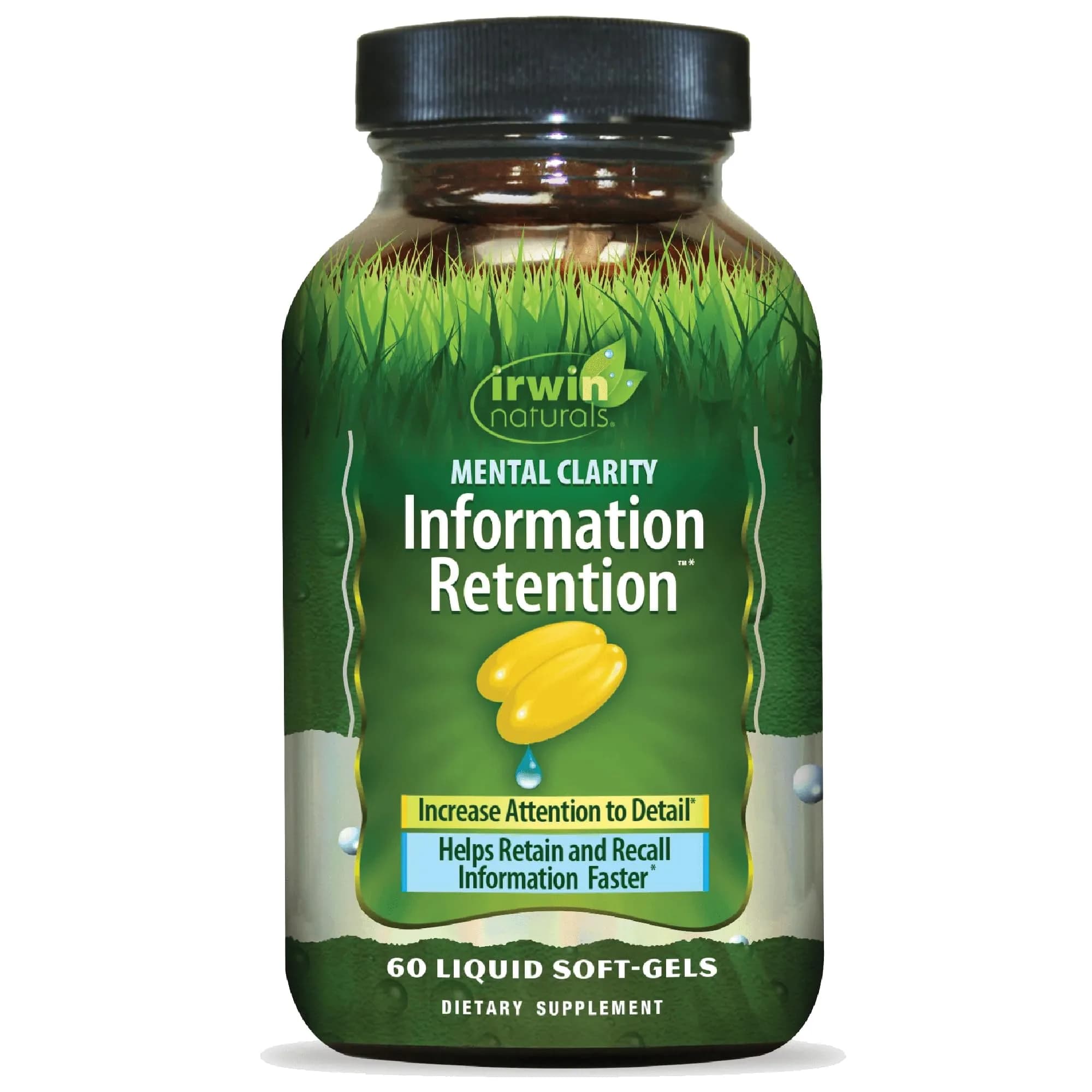 Irwin Naturals Mental Clarity & Memory Support | 60 Softgels for Focus & Recall - main product image