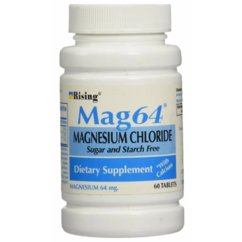 Rising Mag64 Magnesium Chloride with Calcium Tablets 60 Count - main product image