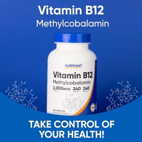 Nutricost Vitamin B12 (Methylcobalamin) 2000mcg | Gluten Free Vegetarian Supplement thumbnail 5
