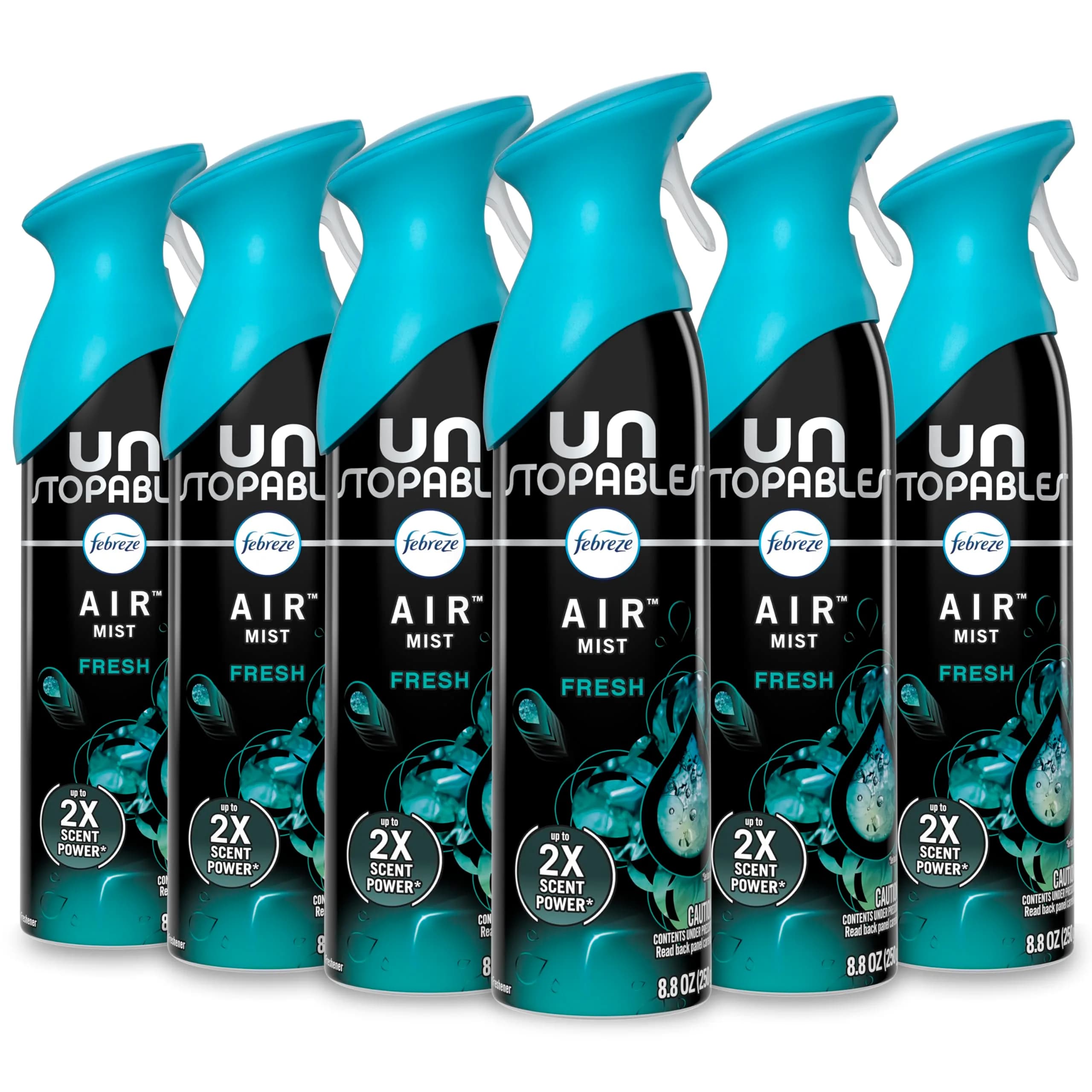 Febreze Unstopables Fresh Air Freshener Spray 250ml (8.8 Oz) | Long-Lasting Scent — 52.8 Ounce