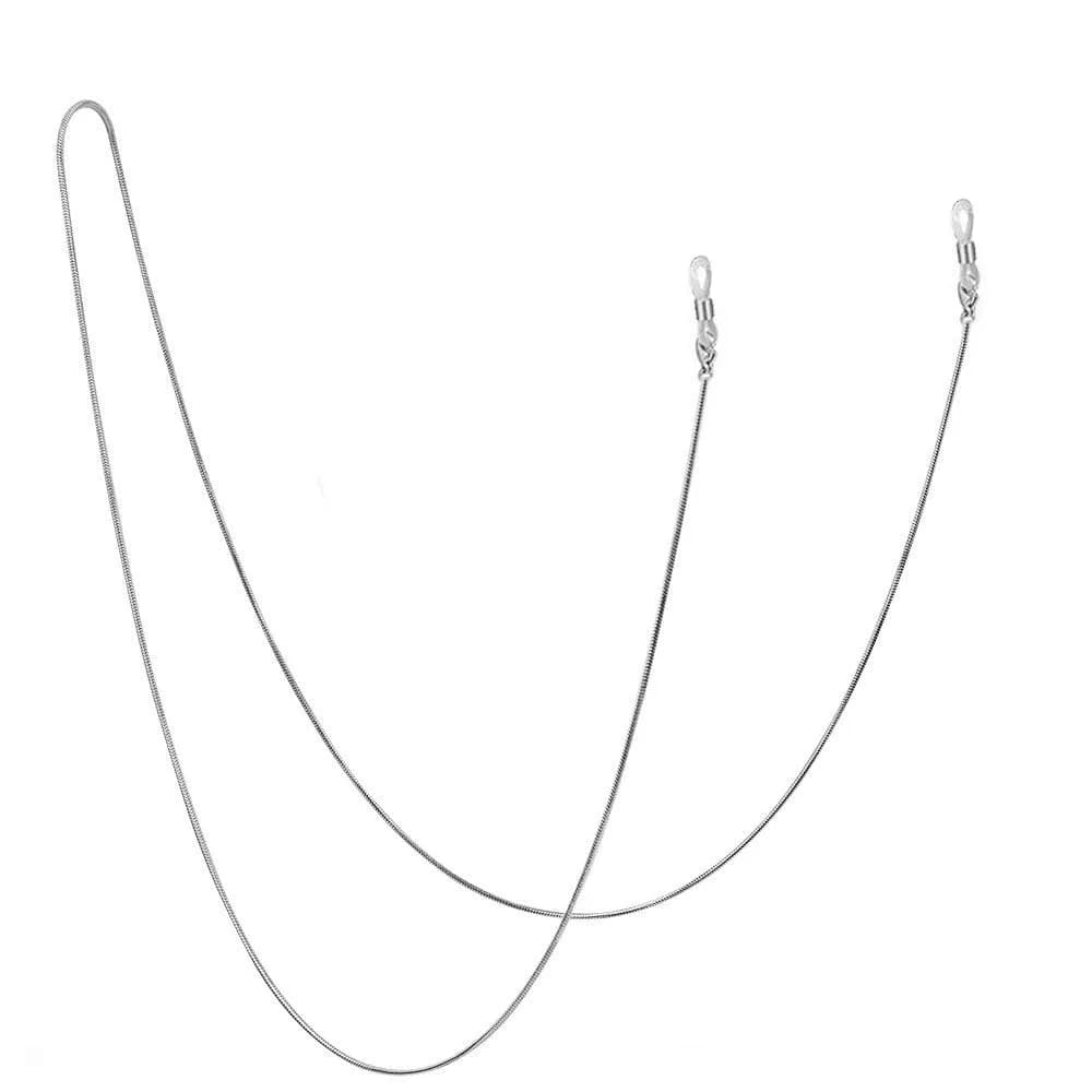 Jmkcoz Stainless Steel Eyeglass Holder Chain 80cm (2.62 ft) | Silver Chain for Neck - main product image