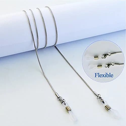 Jmkcoz Stainless Steel Eyeglass Holder Chain 80cm (2.62 ft) | Silver Chain for Neck thumbnail 5