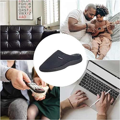 isotoner Men's Microsuede Devin Slip On Slippers with Cooling Memory Foam | Indoor/Outdoor Comfort (70-120 chars) thumbnail 2