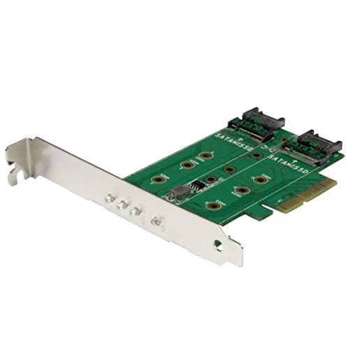 StarTech.com 3-Port M.2 Adapter, 1x NVMe & 2x SATA III, LEDs, PCIe 3.0 x4 (40Gbps) | 2280/2260/2242/2230 SSD Support thumbnail 1