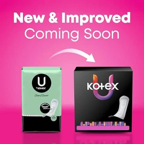 U by Kotex Clean & Secure Ultra Thin Pads Regular Absorbency 60 Count | Dermatologist Tested & Hypoallergenic thumbnail 2
