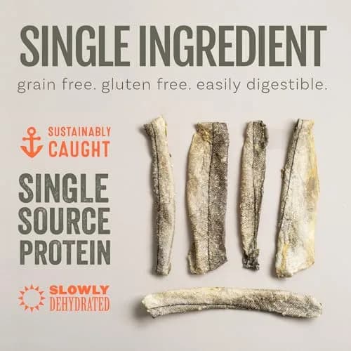 Polkadog Crunchy Haddock Skins Dog Treats | Single-Ingredient, 1lb | Omega-3 Rich, Hypoallergenic, Grain-Free thumbnail 4