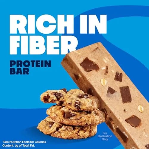 Quest Oatmeal Chocolate Chip Protein Bars 12 Count | 20g Protein, 5g Net Carbs, 13g Fiber thumbnail 3