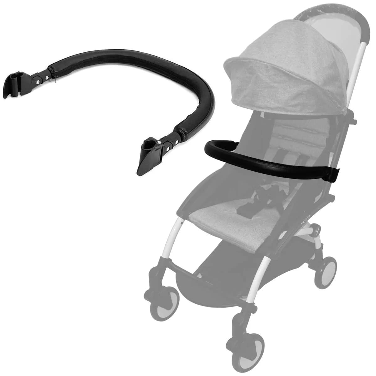 ROMIRUS Bumper Bar Compatible with YOYO+ YOYO2 YOYO3 Baby Stroller Queen Size Faux Leather - main product image