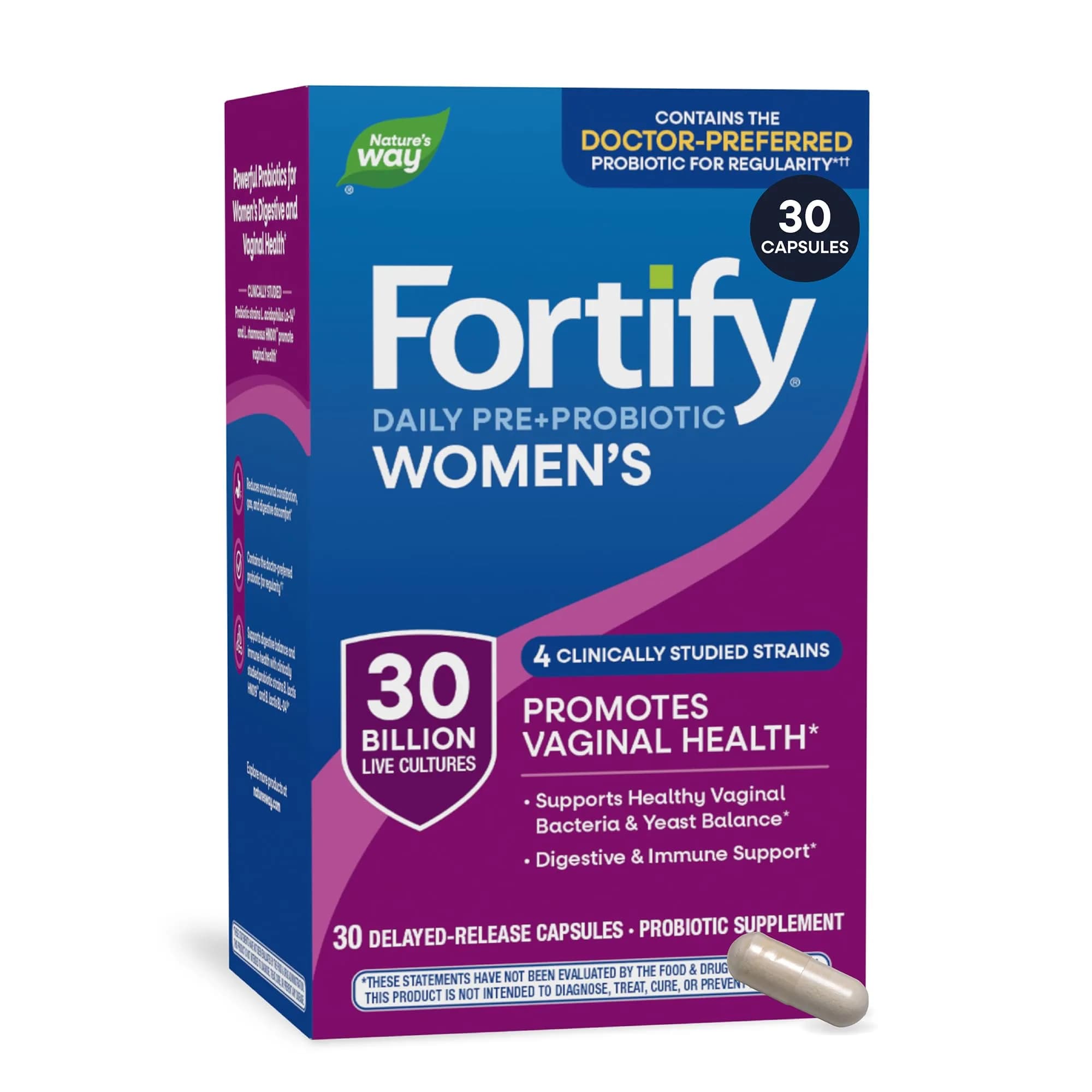 Nature's Way Fortify Women’s Probiotic 30 Billion CFU | Supports Digestive, Vaginal & Immune Health in Women — Natural