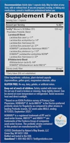Nature's Way Fortify Women’s Probiotic 30 Billion CFU | Supports Digestive, Vaginal & Immune Health in Women thumbnail 9