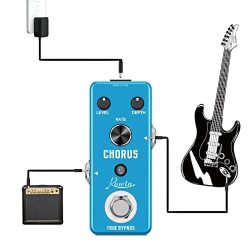 Rowin LEF-304 Analog Chorus Pedal for Electric Guitar Bass True Bypass | 95mm (D) x 44mm (W) x 48mm (H) thumbnail 6