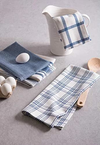 DII Assorted Woven Kitchen Dishtowel Set 18x28" (45.7x71.1 cm) | 5 Piece 100% Cotton Absorbent Lint-Free Towels thumbnail 5
