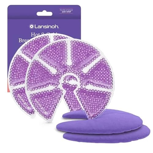 Lansinoh Breast Therapy Packs with Soft Covers, 2 Count (Pack of 1) | Hot & Cold Relief for Engorgement, Clogged Ducts, Mastitis thumbnail 1