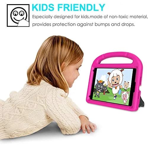 Suplik Kids Case for iPad Mini 1/2/3/4/5 (7.9") with 2 Screen Protectors | Durable Shockproof Handle Stand Cover thumbnail 5