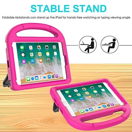 Suplik Kids Case for iPad Mini 1/2/3/4/5 (7.9") with 2 Screen Protectors | Durable Shockproof Handle Stand Cover thumbnail 3
