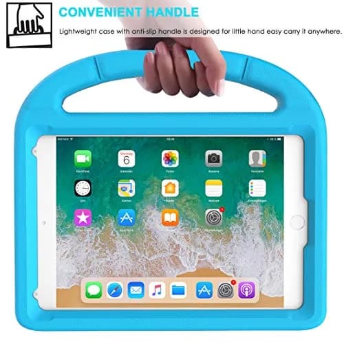 Suplik Kids Case for iPad Mini 1-5 (7.9") | Blue Shockproof Handle Stand Cover with 2 Screen Protectors thumbnail 7