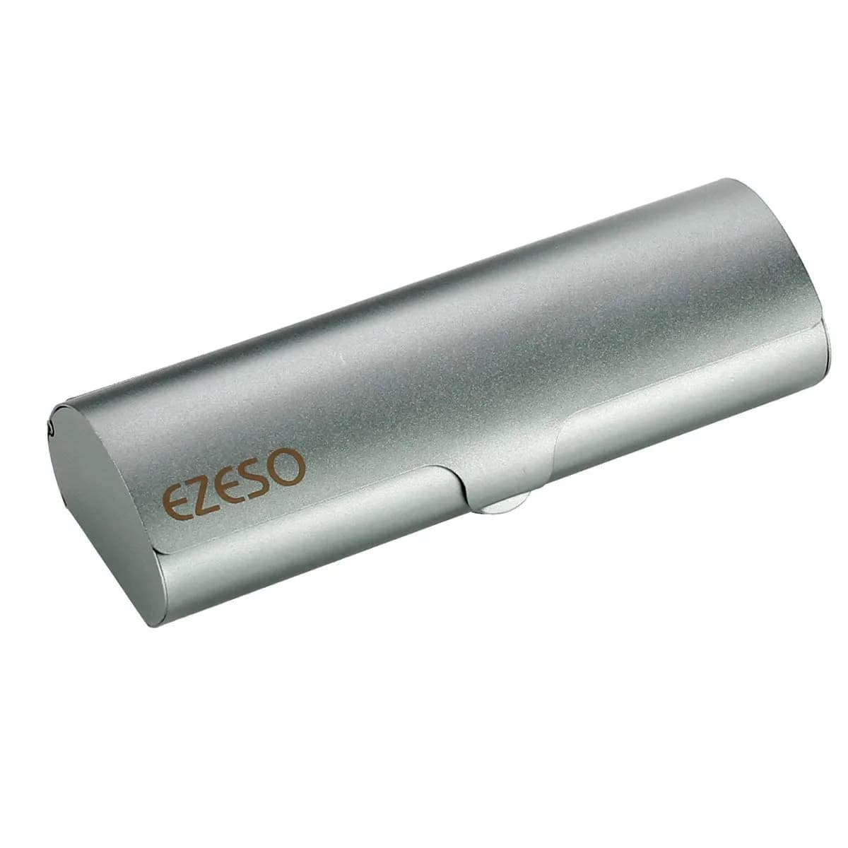 EZESO ESSENTIAL SKINCARE Hard Eyeglass Case for Men | Aluminum Alloy & Suede Lined, Gun Gray Large — Gun Gray-small