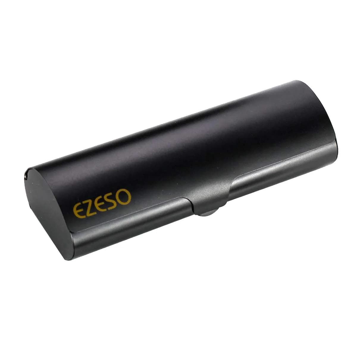 EZESO ESSENTIAL SKINCARE Hard Eyeglass Case for Men | Aluminum Alloy & Suede Lined, Gun Gray Large — Black-small