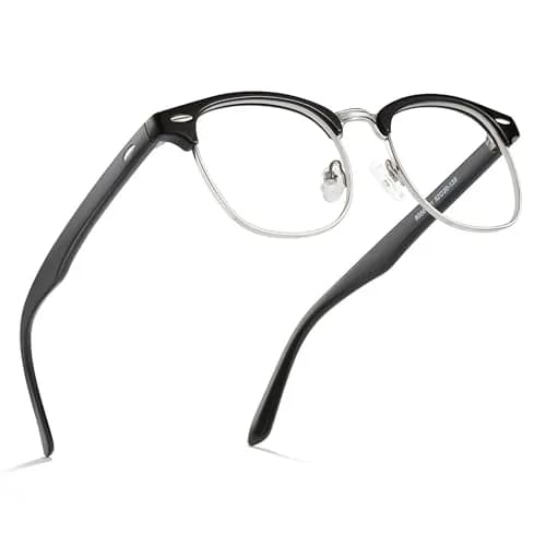 Cyxus Browline Blue Light Glasses for Men Women Reduce Eye Strain Black | Anti-Reflective & Durable thumbnail 1
