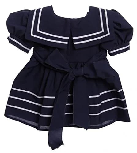 iGirlDress Baby Toddler Girls Nautical Sailor Dress with Hat 3T Navy | Zipper Back, Cotton, Summer thumbnail 3