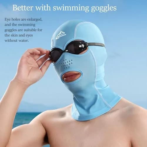 Xmipbs Full Face UV Protection Swimming Mask for Adults | Sunblock & Jellyfish Shield thumbnail 4