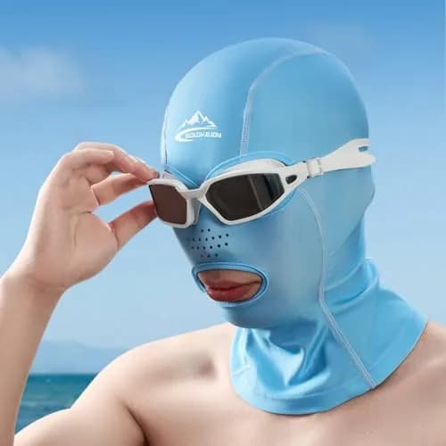 Xmipbs Full Face UV Protection Swimming Mask for Adults | Sunblock & Jellyfish Shield thumbnail 3
