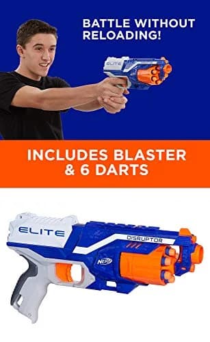 Nerf Disruptor Elite Blaster | 6-Dart Rotating Drum, Slam Fire, Fires Darts up to 27 meters thumbnail 8
