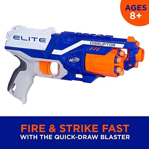 Nerf Disruptor Elite Blaster | 6-Dart Rotating Drum, Slam Fire, Fires Darts up to 27 meters thumbnail 3