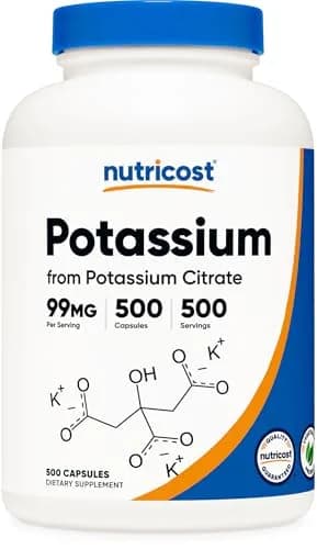 Nutricost Potassium Citrate 99mg | 500 Capsules | Non-GMO, Gluten Free, Soy Free thumbnail 1