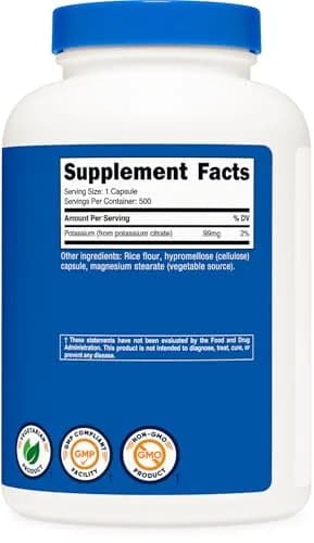 Nutricost Potassium Citrate 99mg | 500 Capsules | Non-GMO, Gluten Free, Soy Free thumbnail 5