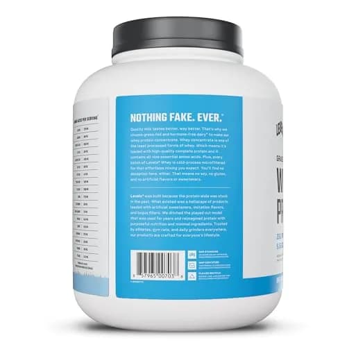 Levels Nutrition Whey Protein Powder, Unflavored, 5 lb (2.27 kg) | 25g Protein Per Serving, Grass-Fed Dairy thumbnail 9