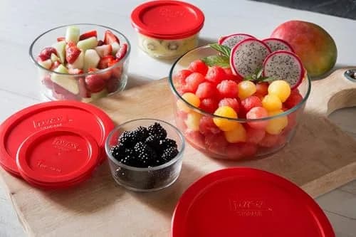 Pyrex Simply Store 8-Pack Glass Food Storage Containers Set with Lids | 16-Piece Set with Airtight Seals thumbnail 5