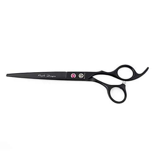 Purple Dragon Pet Grooming Scissors Set with Rhinestone Accent - Black | 7" Professional Pet Shears for Dogs & Cats thumbnail 2