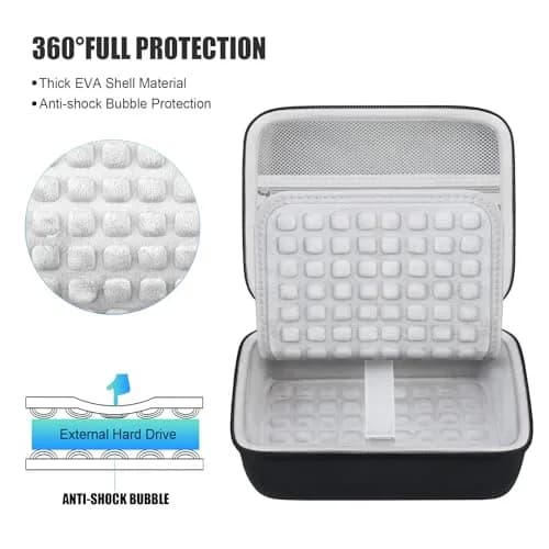 BOVKE Case for Western Digital Elements/My Book Desktop External Hard Drive | Durable Waterproof Shockproof Dust-Free Travel Protection thumbnail 5
