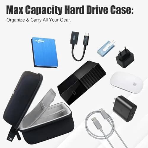 BOVKE Case for Western Digital Elements/My Book Desktop External Hard Drive | Durable Waterproof Shockproof Dust-Free Travel Protection thumbnail 4