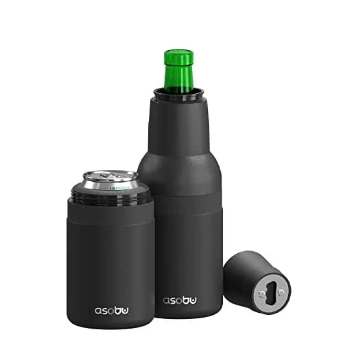 Asobu Frosty Beer Holder 2 Go Vacuum Insulated Stainless Steel Beer Can and Bottle Cooler with Built-in Opener, 12oz (355ml) | Keeps Drinks Cold for 12 Hours thumbnail 1