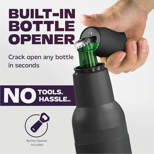 Asobu Frosty Beer Holder 2 Go Vacuum Insulated Stainless Steel Beer Can and Bottle Cooler with Built-in Opener, 12oz (355ml) | Keeps Drinks Cold for 12 Hours thumbnail 4