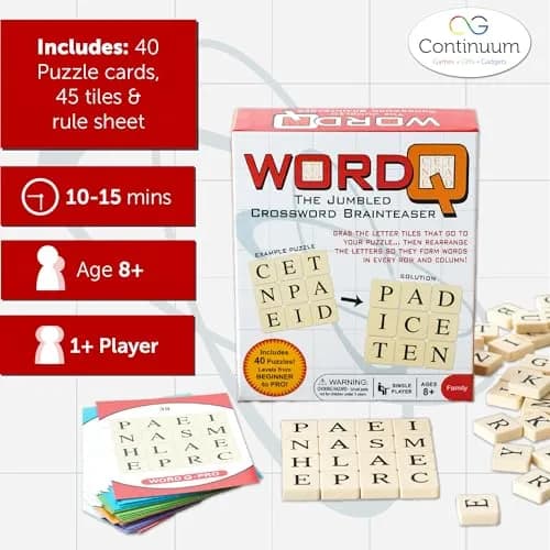 Continuum Games Word Q Jumbled Crossword Brainteaser | Educational Word Puzzle for All Ages thumbnail 6