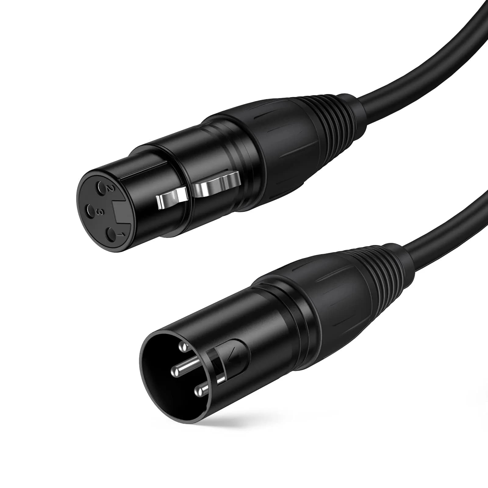 CableCreation 3Pin XLR Male to Female Balanced Microphone Extension Cable | 1.8 Meters, 6ft, Black - main product image