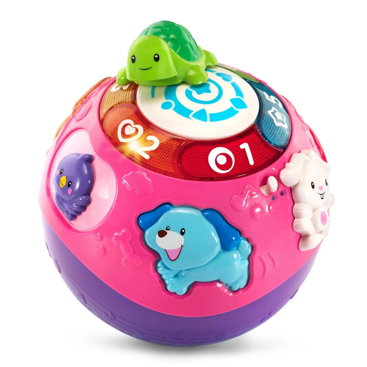 VTech Wiggle and Crawl Ball, Multicolor | Interactive Baby Toy with Lights & Songs — Purple