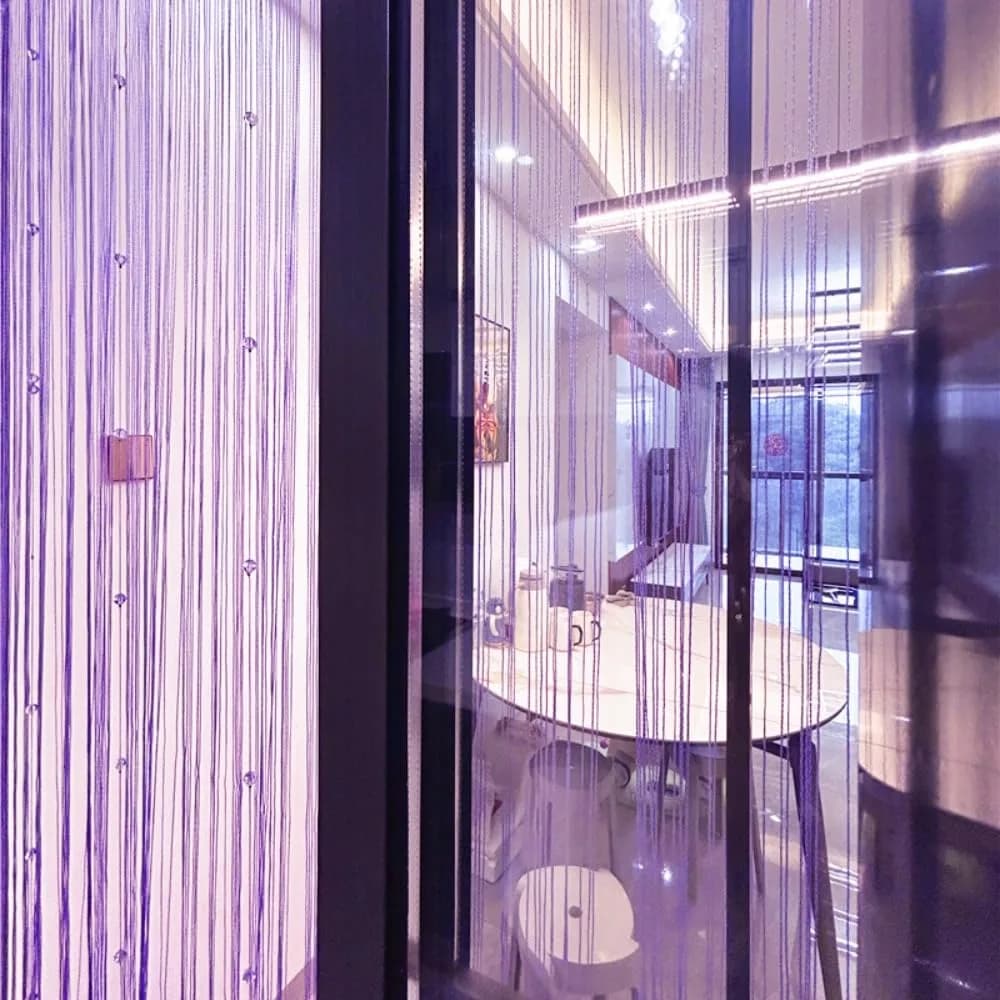 Eve Split Purple Curtain | Modern Room Divider for Wedding & Home (78.7"L x 39.3"W) - main product image