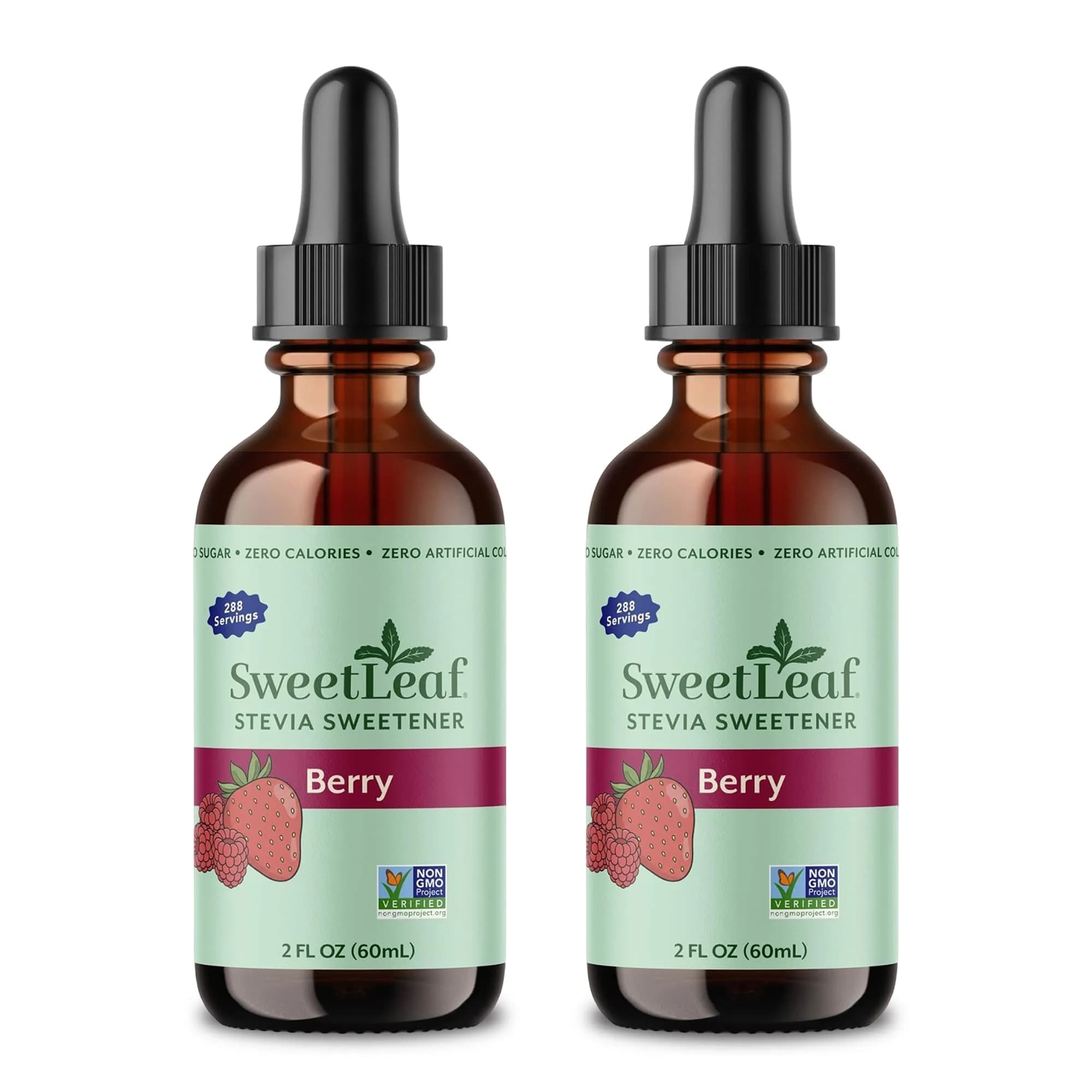 SweetLeaf Stevia Drops Liquid Sweetener, Lemon Drop - 2 Fl Oz | Zero Calorie, Natural Flavor, Keto Friendly — Berry / 2 Fl Oz