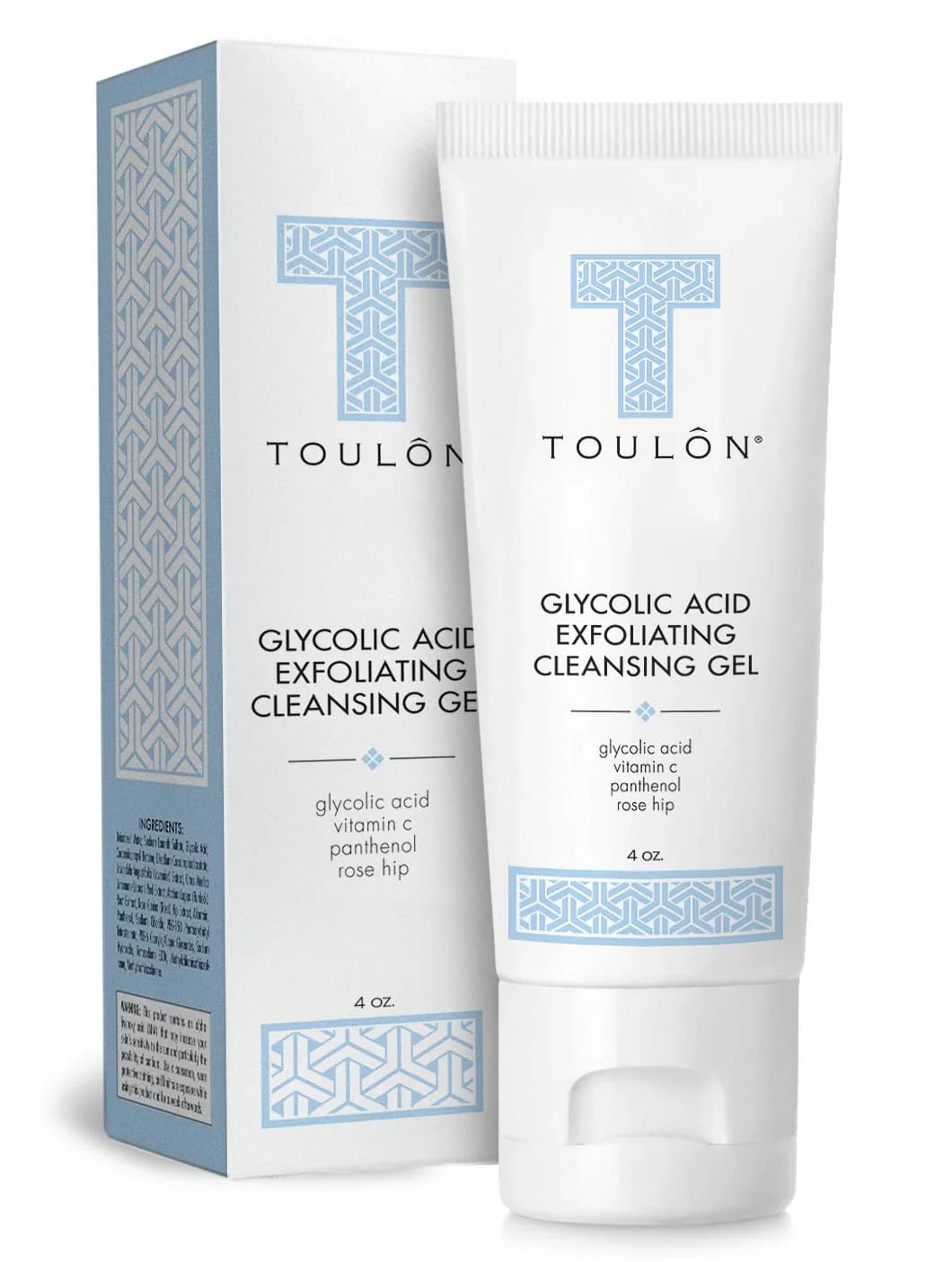 TOULON Glycolic Acid Face Wash 4 Oz | Exfoliating Gel for All Skin Types - main product image