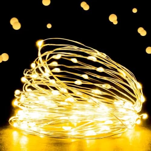 Ehome USB Fairy Lights 10m (33ft) Warm White | 100 LEDs Copper Wire Decorative String Lights for India thumbnail 1