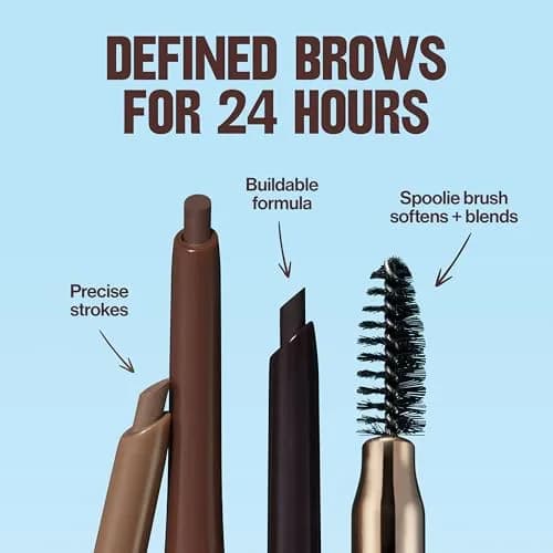 Revlon ColorStay Eyebrow Pencil 225 Soft Black 0.021 oz | Waterproof Definition for Natural Brows thumbnail 6